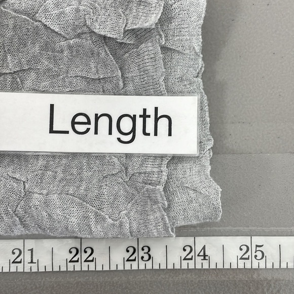 Eileen Fisher Cardigan Lightweight Open Front Gray Crinkle Fabric Size Medium M - Picture 12 of 13